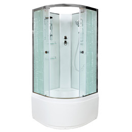 Душевая кабина Avacan 110x110 см EM5011N, белый/узор (безсиликоновая сборка) фото 