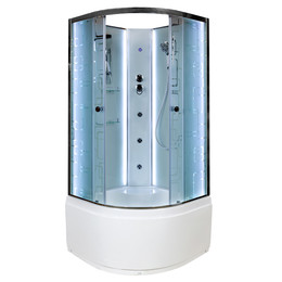 Гидробокс Avacan 110x110 см EM5011NLED+GM, хром/узор (безсиликоновая сборка) фото 