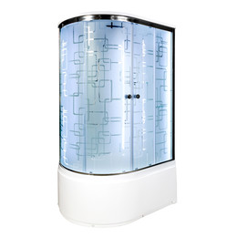 Гидробокс Avacan 120x90 см EM5012RLED, хром/узор (безсиликоновая сборка) фото 