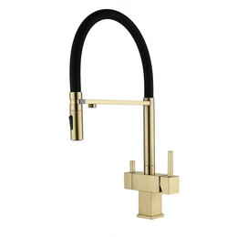 Смеситель для кухни Grocenberg GB4098MG, матовое золото фото 