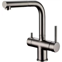 Смеситель для кухни Grocenberg GB4097BG, графит фото 