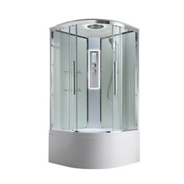 Гидробокс Avacan 90x90 см EM5090LEDT, хром/прозрачное (безсиликоновая сборка) фото 