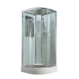 Душевая кабина Avacan 100x100 см A2010, хром/прозрачное (безсиликоновая сборка) фото 