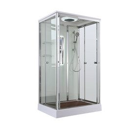 Гидробокс Avacan 110x90 см V2011LED, хром/прозрачное (безсиликоновая сборка) фото 