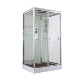 Душевая кабина Avacan 120x90 см V2012, хром/прозрачное (безсиликоновая сборка) фото 