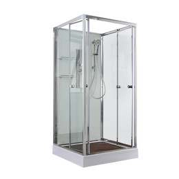 Душевая кабина Avacan 80x80 см V2080N, хром/прозрачное (безсиликоновая сборка) фото 