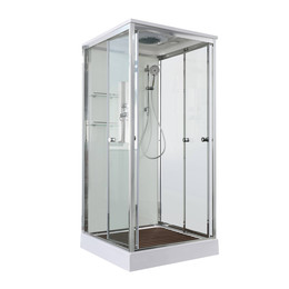 Душевая кабина Avacan 90x90 см V2090, хром/прозрачное (безсиликоновая сборка) фото 