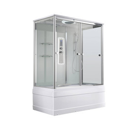 Гидробокс Avacan 170x90 см V5017LED, хром/прозрачное (безсиликоновая сборка) фото 