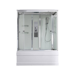 Душевая кабина Avacan 170x90 см V5017, хром/прозрачное (безсиликоновая сборка) фото 