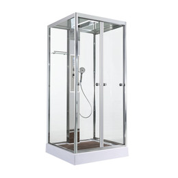 Гидробокс Avacan 100x100 см Z1910LED, хром/прозрачное (безсиликоновая сборка) фото 