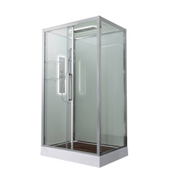 Гидробокс Avacan 110x90 см Z2911LED, хром/прозрачное (безсиликоновая сборка) фото 