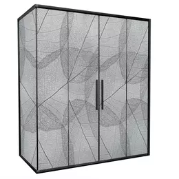 Душевое ограждение Avacan (170-190)х80 см FB2-170-SB80MT, чёрный/матовое фото 