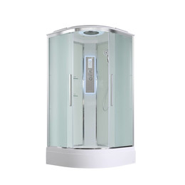 Душевая кабина Avacan 110x110 см EM3011LEDnew, хром/матовое (безсиликоновая сборка) фото 