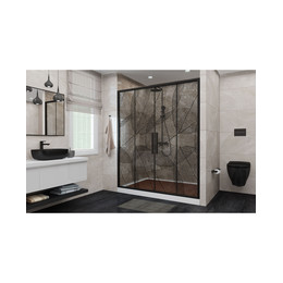 Душевая дверь Avacan (170-190) см FB2-170, чёрный/узор фото 