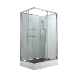 Душевая кабина Avacan 100x80 см K2810N, хром/прозрачное (безсиликоновая сборка) фото 