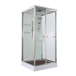 Душевая кабина Avacan 80x80 см V2080, хром/прозрачное (безсиликоновая сборка) фото 