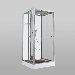 Душевая кабина Avacan 100x100 см Z1910MT, хром/прозрачное (безсиликоновая сборка) фото 