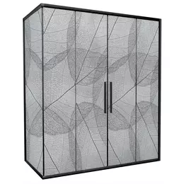 Душевое ограждение Avacan (170-190)х100 см FB2-170-SB100MT, чёрный/матовое фото 