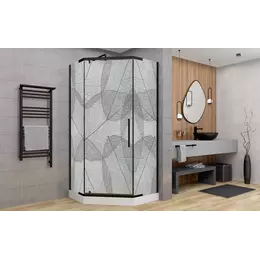 Душевое ограждение Avacan 90х90 см PB90MT, чёрный/матовое фото 