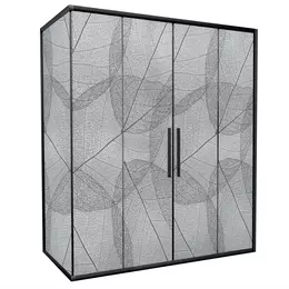 Душевое ограждение Avacan (190-210)х80 см FB2-190-SB80MT, чёрный/матовое фото 