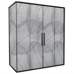 Душевое ограждение Avacan (190-210)х90 см FB2-190-SB90MT, чёрный/матовое фото 