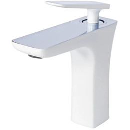 Смеситель для раковины Grocenberg GB1001N-WC, белый хром фото 