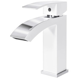 Смеситель для раковины Grocenberg GB2007WC, белый хром фото 