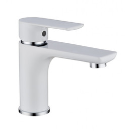 Смеситель для раковины Grocenberg GB2009WC, белый хром фото 