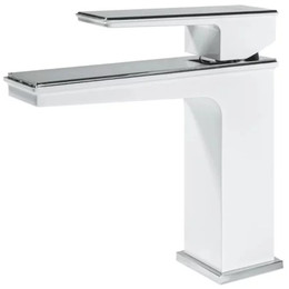 Смеситель для раковины Grocenberg GB2088WC, белый хром фото 