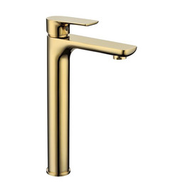 Смеситель для умывальника высокий Grocenberg GB3009GO, золото фото 