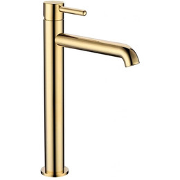 Смеситель для умывальника высокий Grocenberg GB3029GO, золото фото 