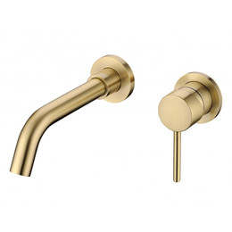 Смеситель для раковины настенный Grocenberg GB511BR (со скрытой частью) бронза фото 