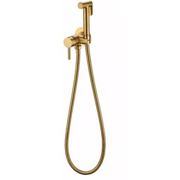 Набор для гигиенического душа Grocenberg GB001GL (со скрытой частью) золотой брашированный фото 