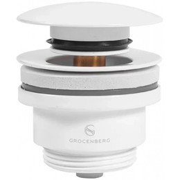 Донный клапан Grocenberg GB106W, белый фото 