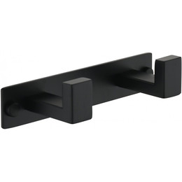 Двойной крючок Grocenberg AC0012BL, цвет чёрный матовый фото 