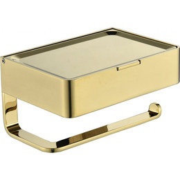 Держатель для туалетной бумаги Grocenberg AC0050GO, цвет золото фото 