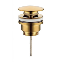 Донный клапан Grocenberg GB106GL, золотой брашированный фото 