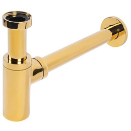 Сифон для умывальника Grocenberg GB210GL, золотой брашированный фото 