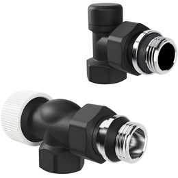 Вентиль термостатический осевой Royal Thermo Design 1/2"М30х1,5 RATVDO11212BL, чёрный фото 