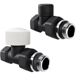 Вентиль термостатический прямой Royal Thermo Design 1/2"М30х1,5 RATVDP11212BL, чёрный фото 