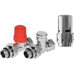 Вентиль термостатический прямой Royal Thermo Design 1/2" Click с термоголовкой RTE07.001 CH фото 