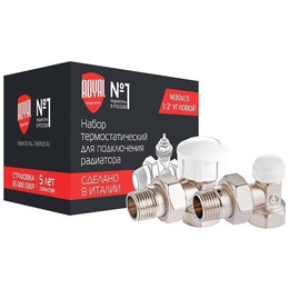 Вентиль термостатический угловой Royal Thermo 3/4" М30х1,5 RTE 07.010. фото 