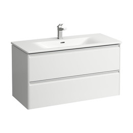 Тумба подвесная с раковиной-столешницей Laufen Palace 100 см 8.6070.7.260.104.1, белый матовый фото 