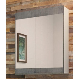 Зеркало-шкаф EvaGold OLIVER 60 см EG010111, белый/кора дуба фото 