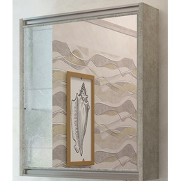 Зеркало-шкаф EvaGold White Stone 60 см EG010119, бетон фото 