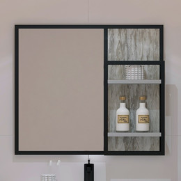 Зеркало EvaGold Geneva 80 см EG010245, артвуд темный фото 