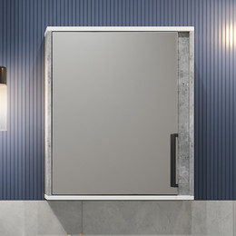 Зеркало-шкаф EvaGold Hunter 55 см EG010792, цемент светлый фото 