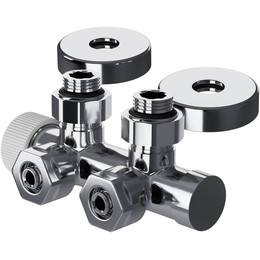 Узел нижнего подключения термостатический угловой Royal Thermo Design Pro 15мм М30х1,5 RANPU11215CH фото 