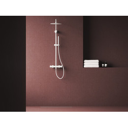 Душевая стойка с термостатом Ravak Spring SG 091.10WHM X070579, белый матовый фото 