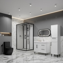 Душевое кабина EvaGold 120x80 см EG210022, чёрный/прозрачное фото 